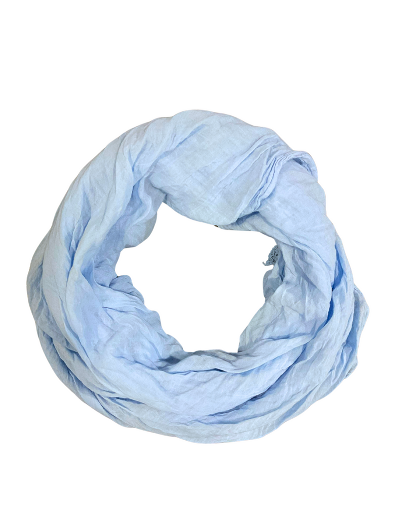 Foulard bleu ciel 100% coton