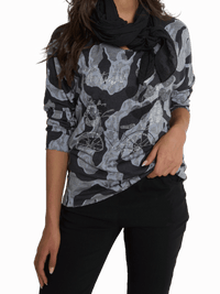 NEW - Chandail camouflage gris et noir avec brillants