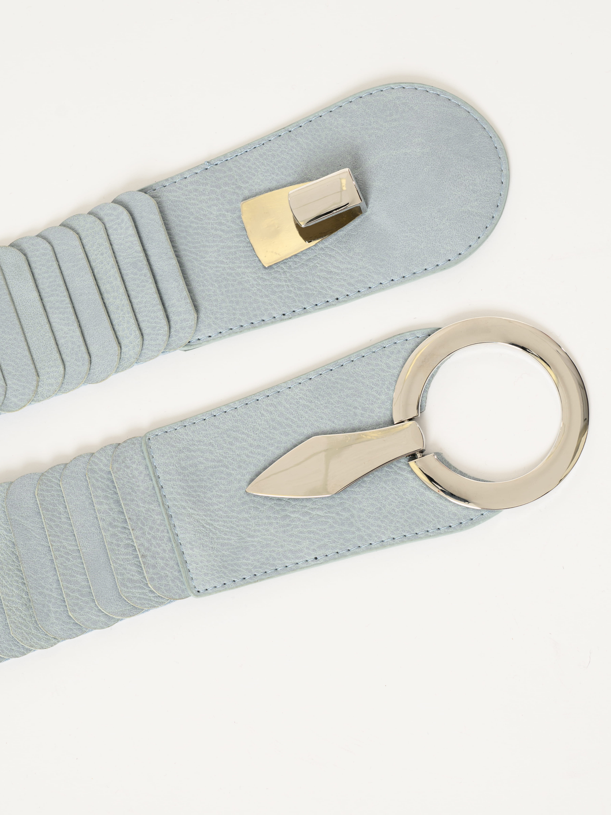 Ceinture bleu pâle élastique à bande large