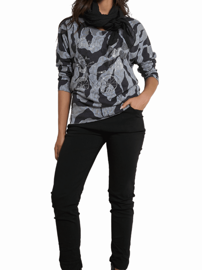 NEW - Pantalon noir à taille élastique avec cordon