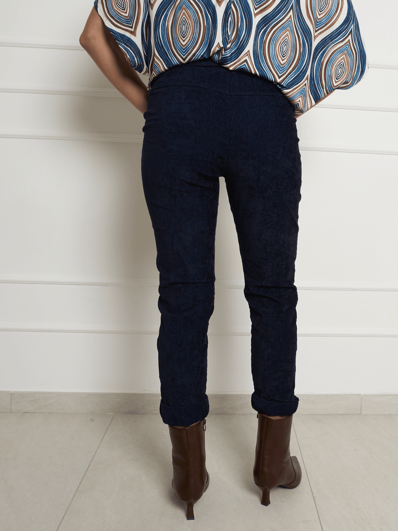 NEW - Pantalon bleu en velours côtelé