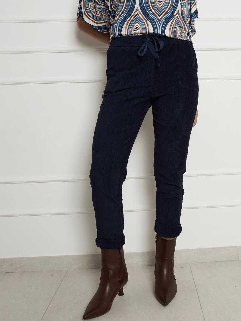 NEW - Pantalon bleu en velours côtelé