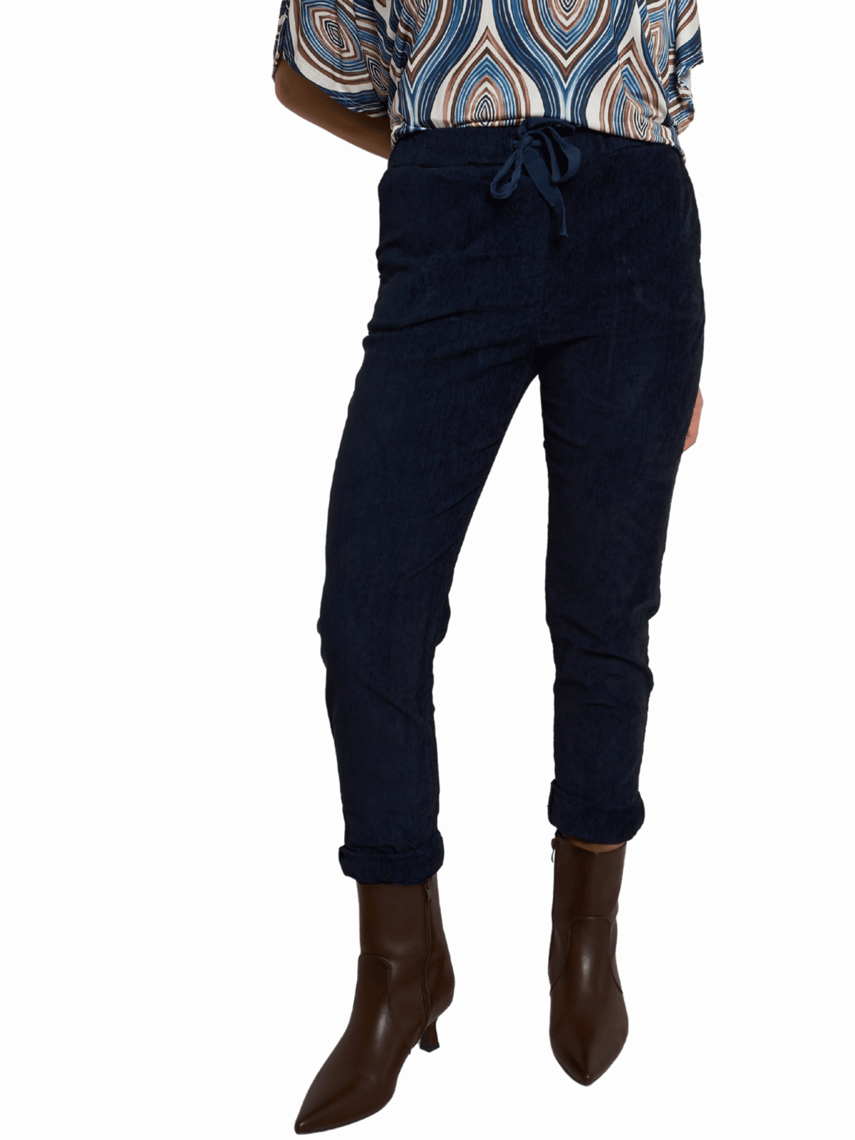 NEW - Pantalon bleu en velours côtelé