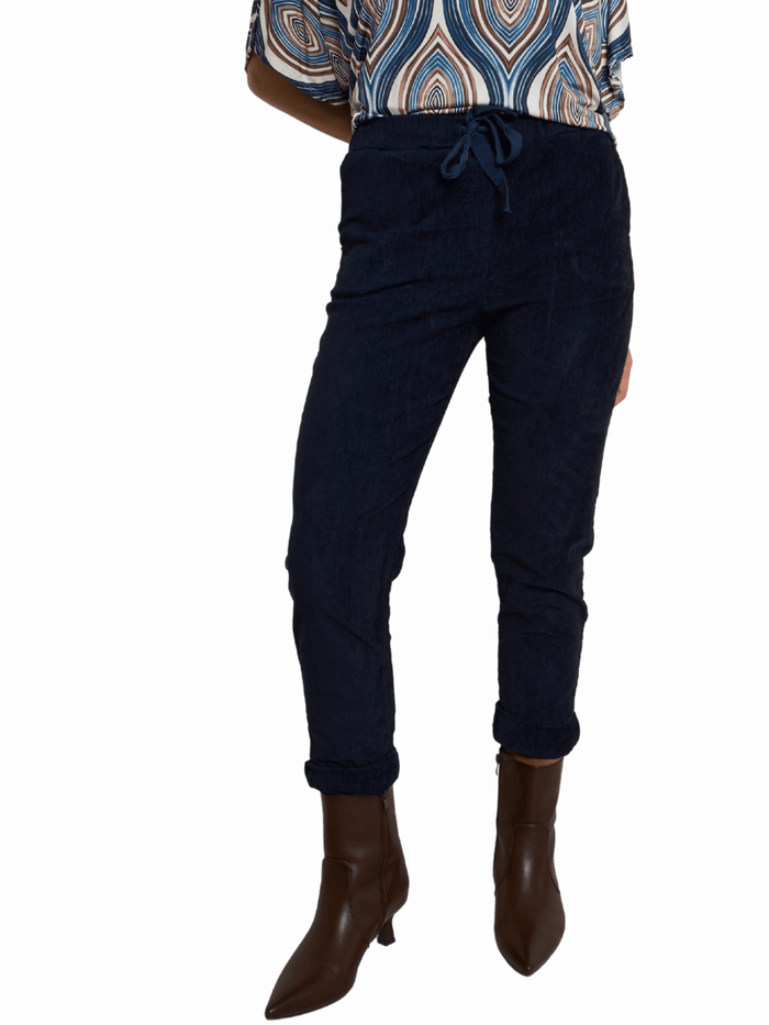 NEW - Pantalon bleu en velours côtelé