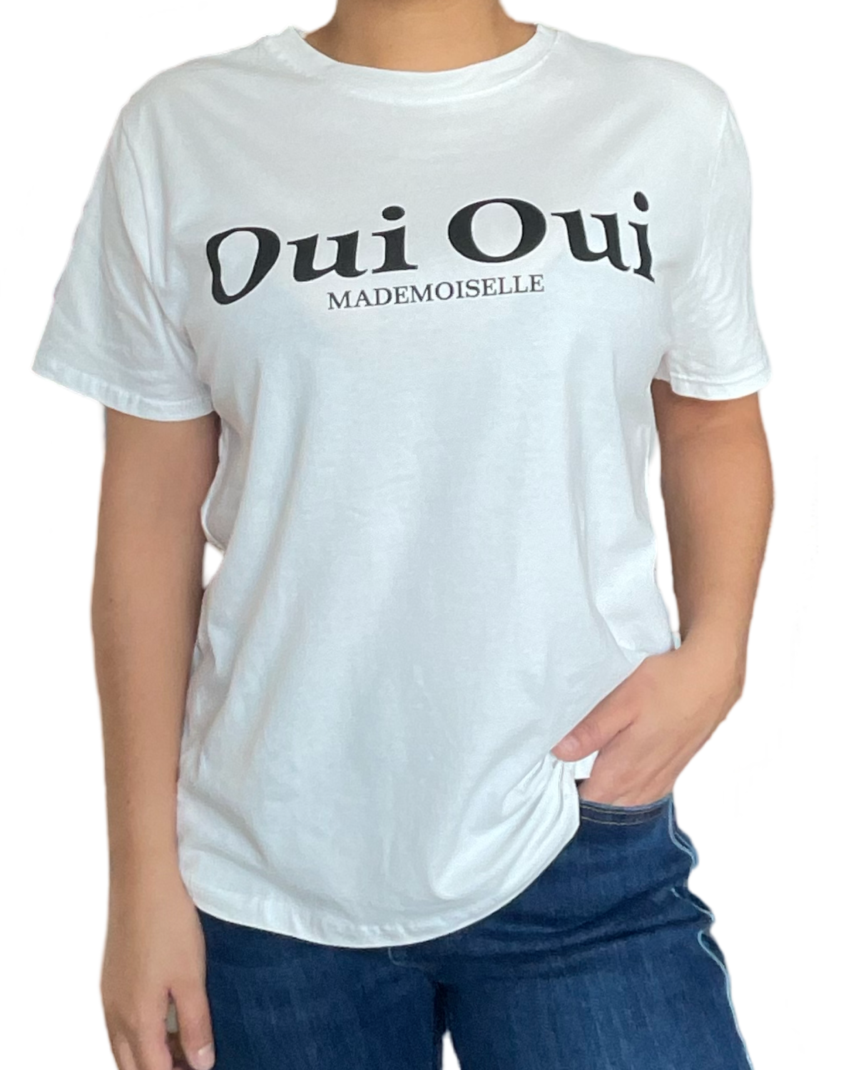 T-shirt blanc Oui Oui Mademoiselle