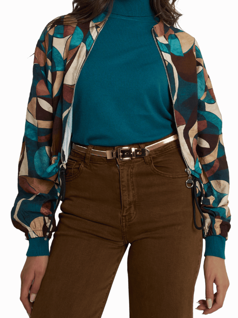 NEW - Veste bomber avec imprimé géométrique