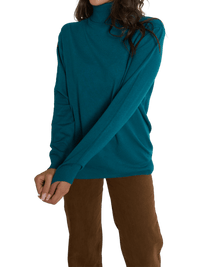 NEW - chandail col roulé manche longue bleu sarcelle