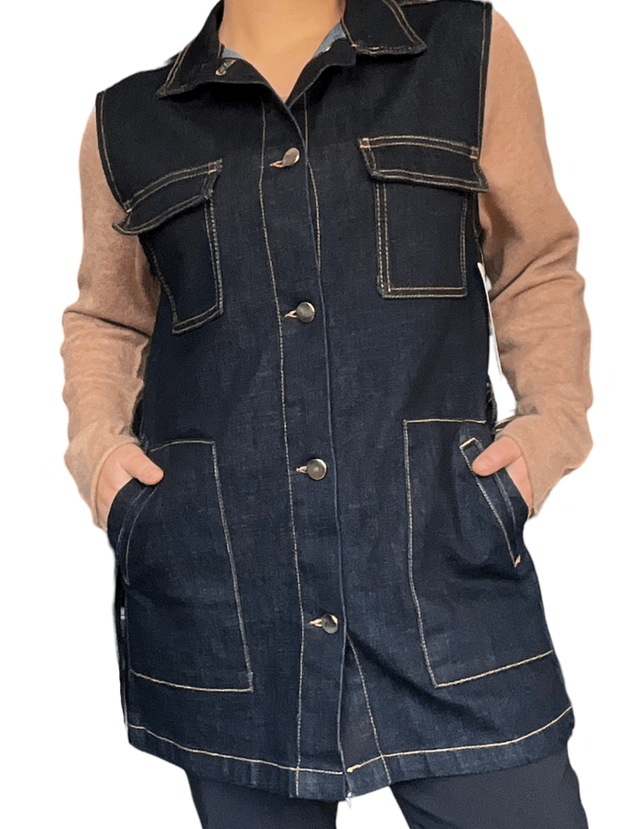 Veste en jeans sans manche