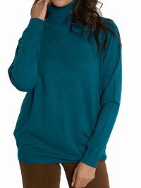 NEW - chandail col roulé manche longue bleu sarcelle