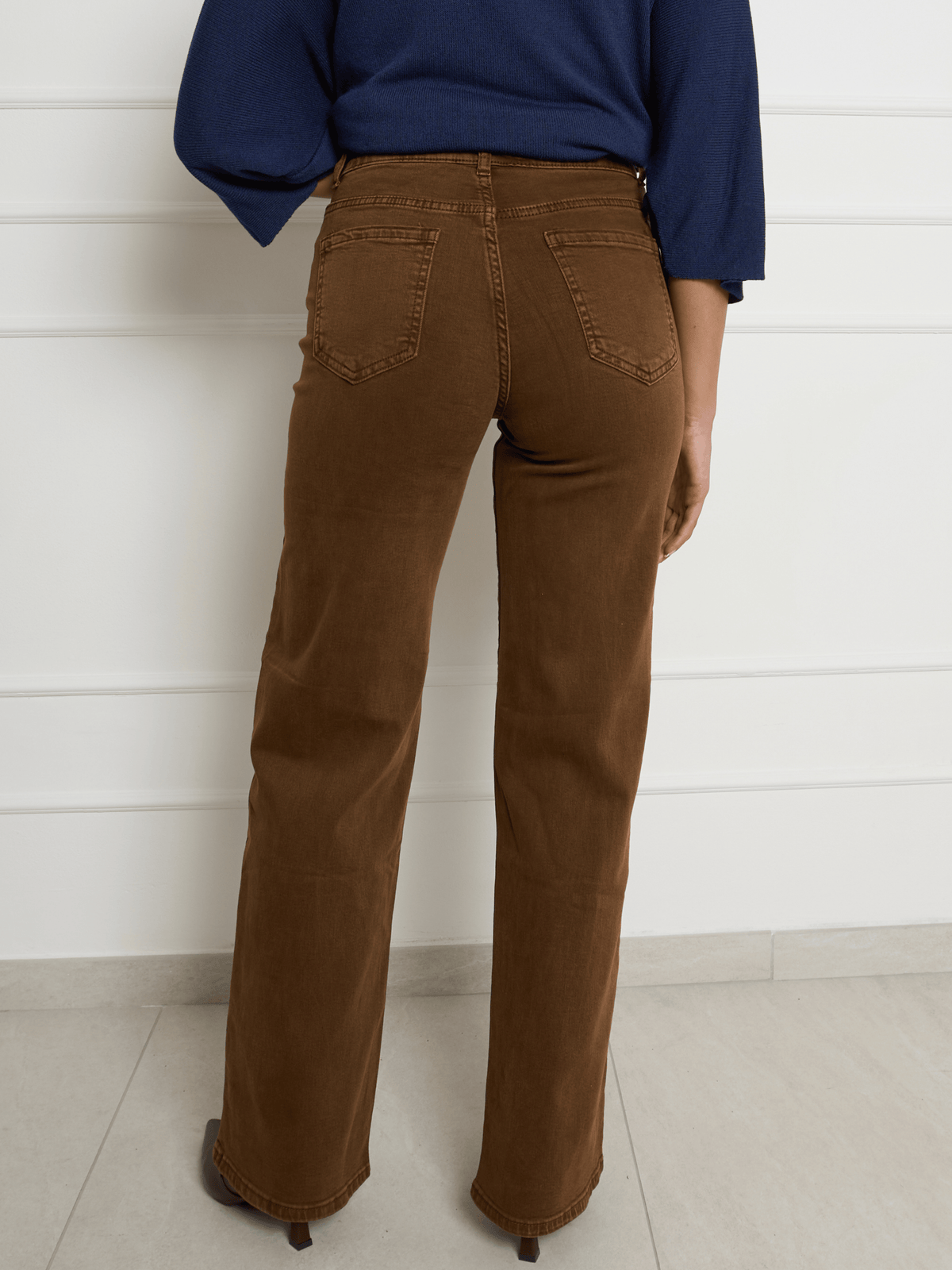 NEW - Jeans camel à jambe large