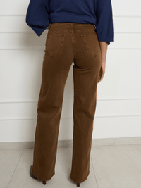 NEW - Jeans camel à jambe large