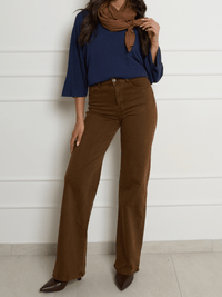 NEW - Jeans camel à jambe large