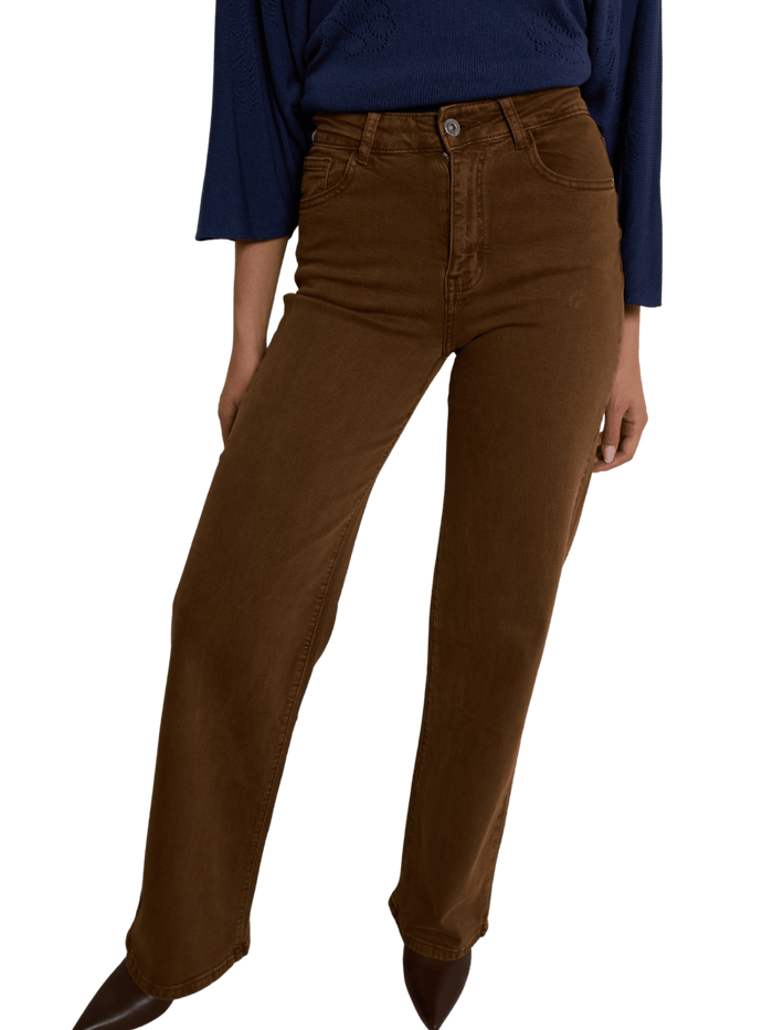 NEW - Jeans camel à jambe large