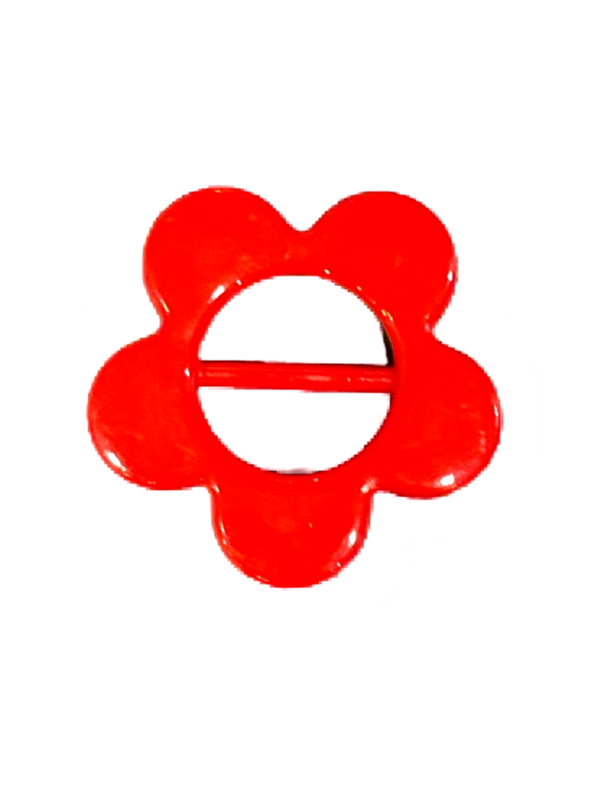 Boucle d’ajustement rouge en forme de fleur