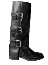 Botte Haute Noir En Similicuir