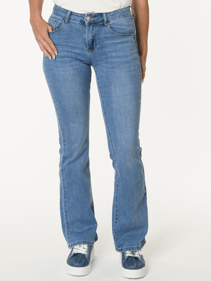 PRÉVENTE - Jeans flare bleu pâle