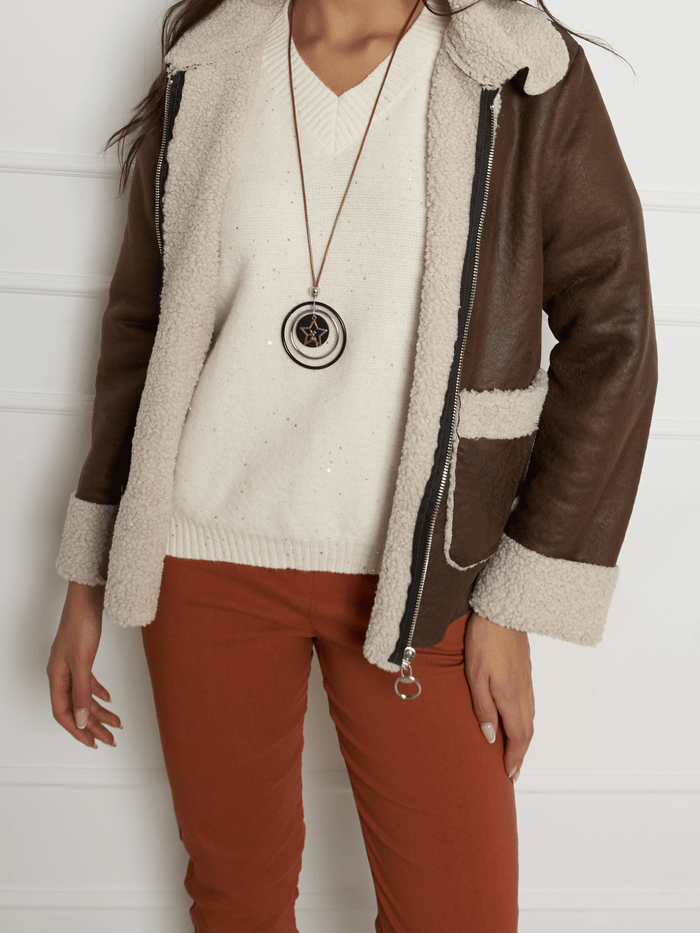 NEW - chandail blanc crème en tricot
