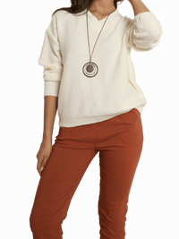 NEW - chandail blanc crème en tricot