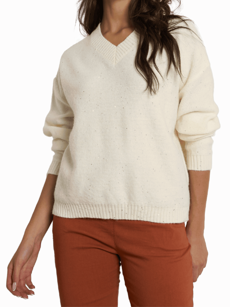 NEW - chandail blanc crème en tricot