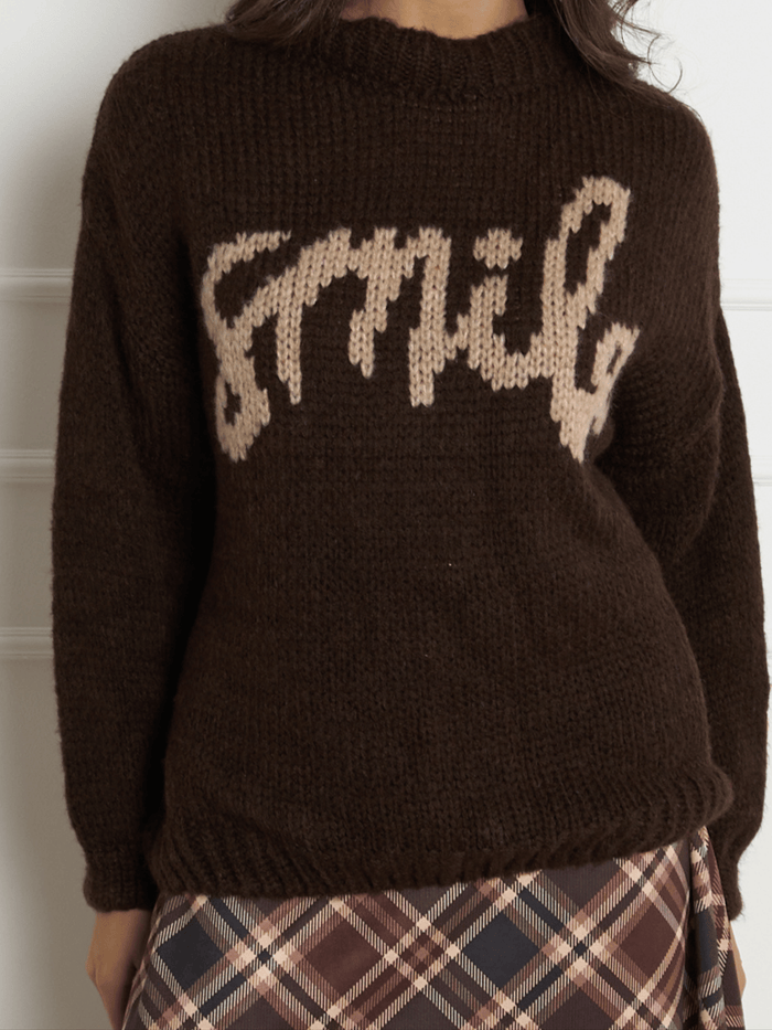 NEW - Chandail brun en tricot