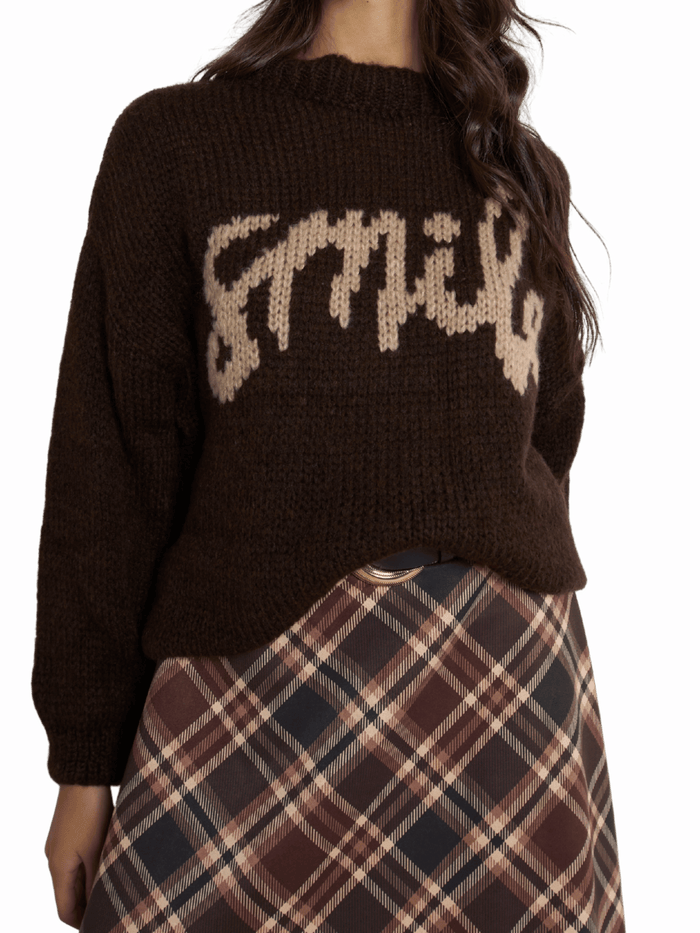 NEW - Chandail brun en tricot
