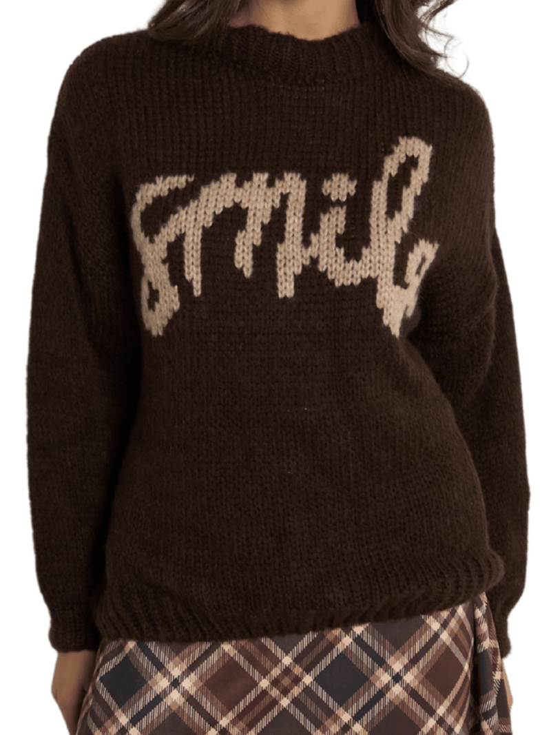 NEW - Chandail brun en tricot