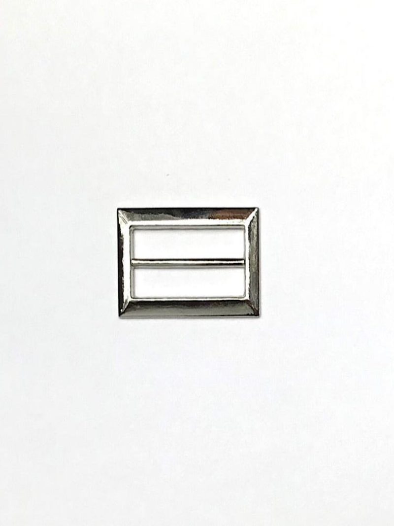 Silver metal adjustment buckle