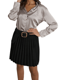 NEW - Jupe plissée noir uni