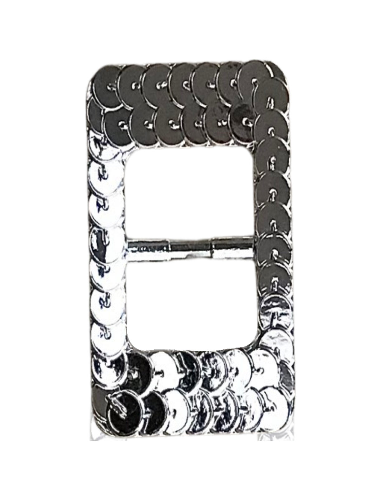 Boucle d’ajustement argentée à paillettes