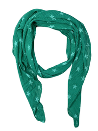 Foulard léger vert à motifs d'étoiles 20% soie
