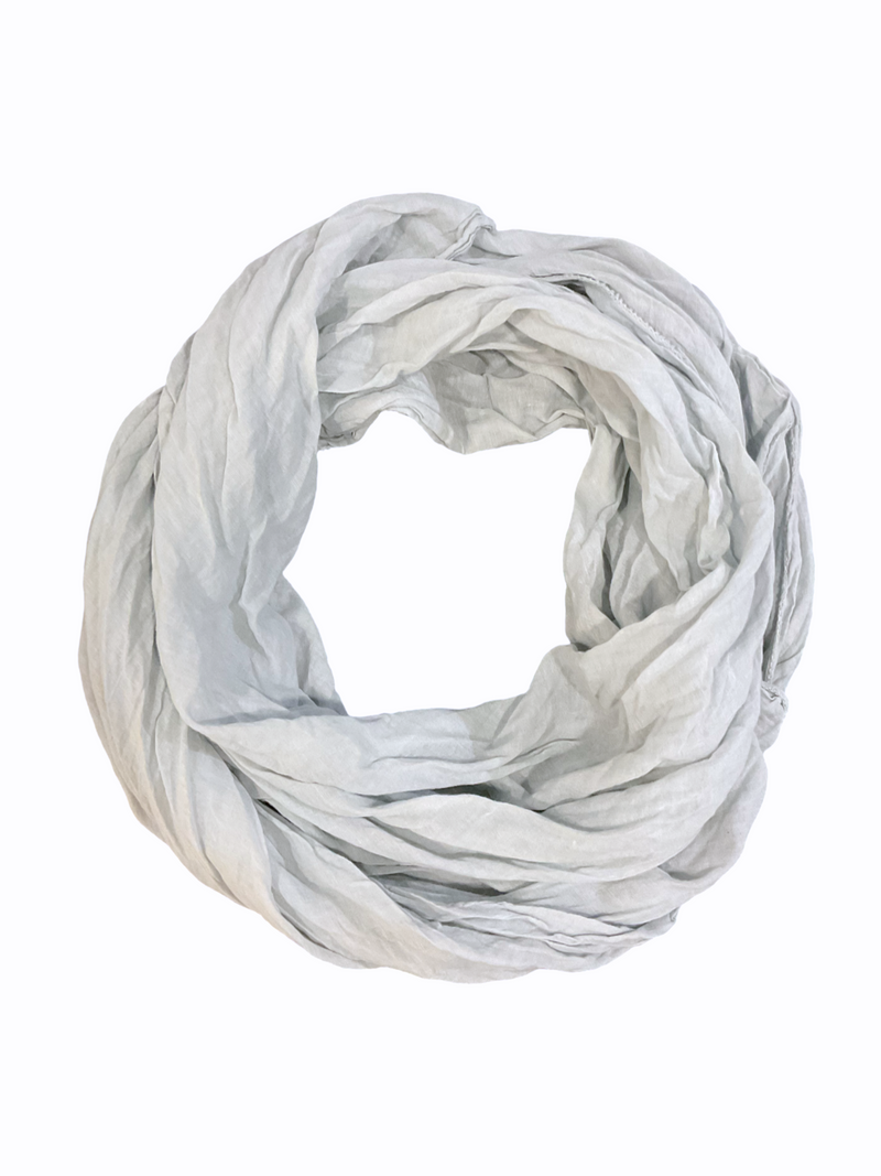 Foulard gris pâle 100% coton