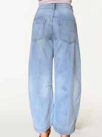Jeans baggy bleu délavé 7/8