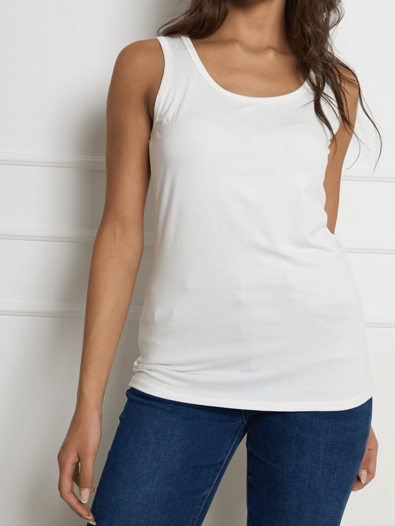 Camisole blanc crème unie