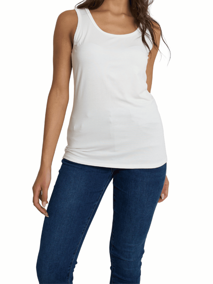 NEW - Camisole blanc crème unie
