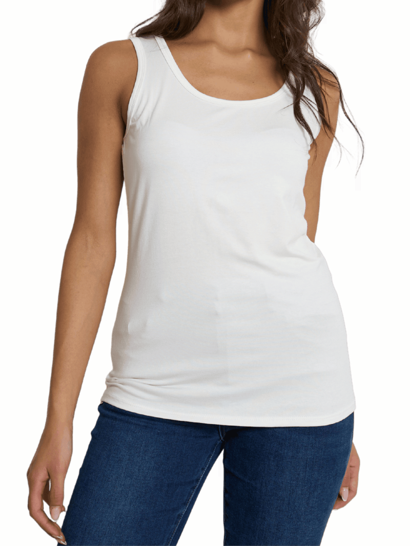 NEW - Camisole blanc crème unie