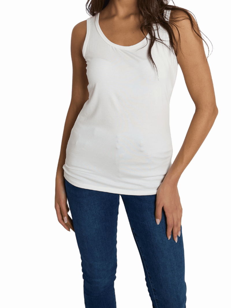 NEW - Camisole blanc crème unie