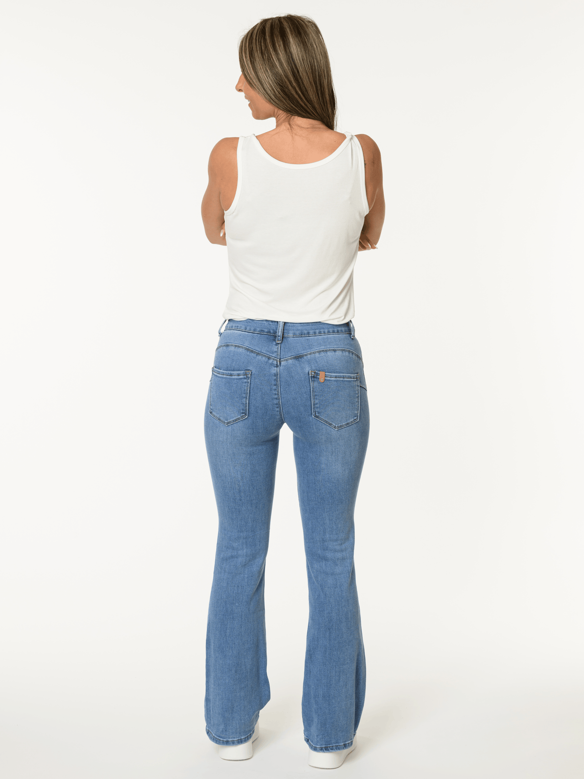 Jeans flare bleu pâle