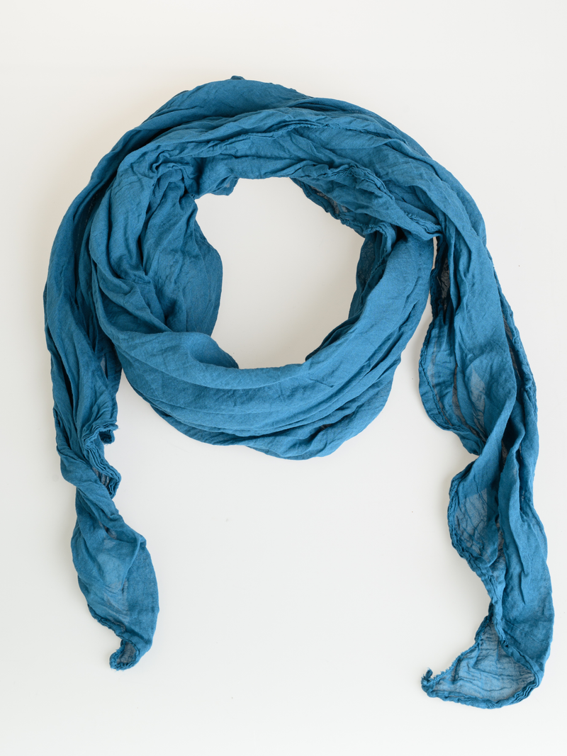 NEW - Foulard bleu sarcelle 100% coton