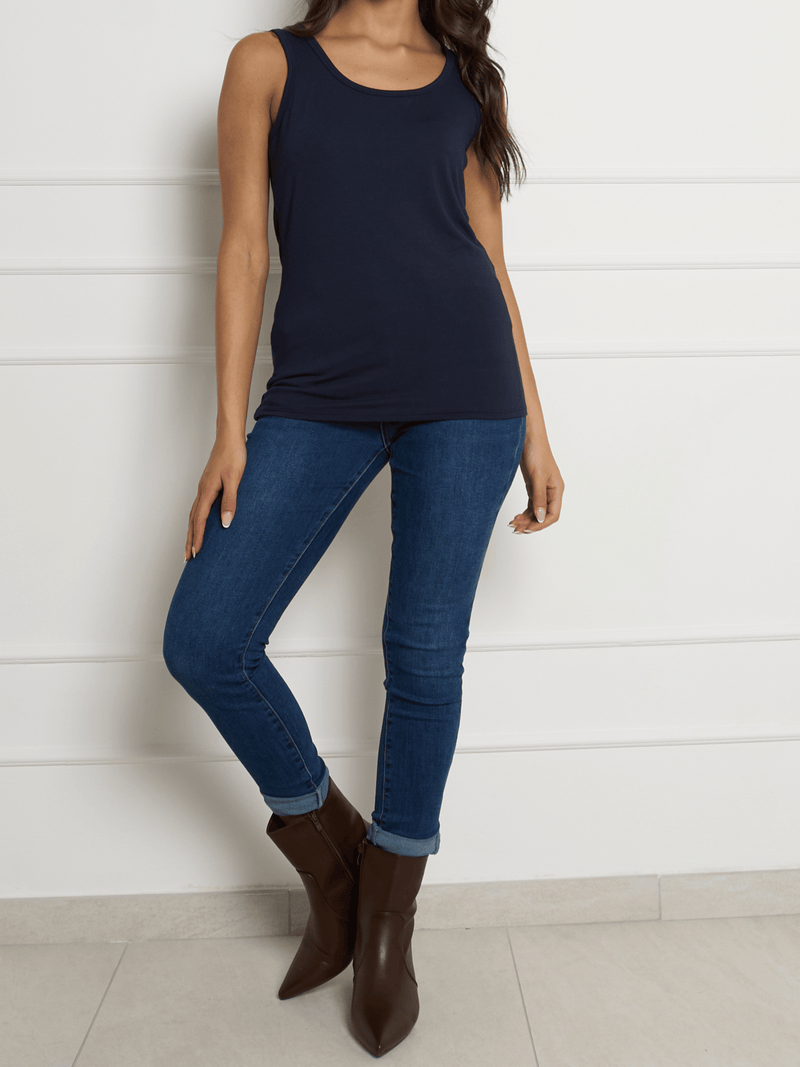 NEW - Camisole marine unie