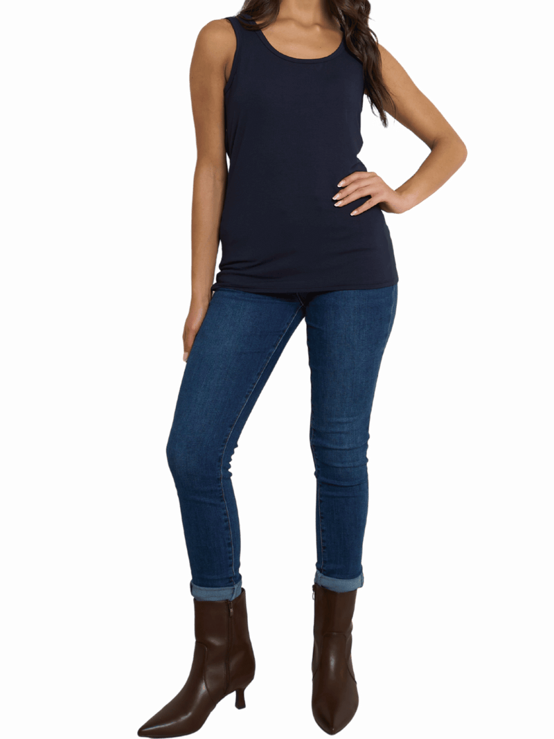 NEW - Camisole marine unie