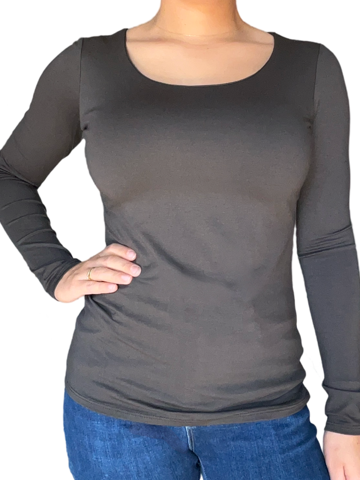 Chandail à manche longue brun