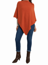 NEW - Poncho orange à col bateau