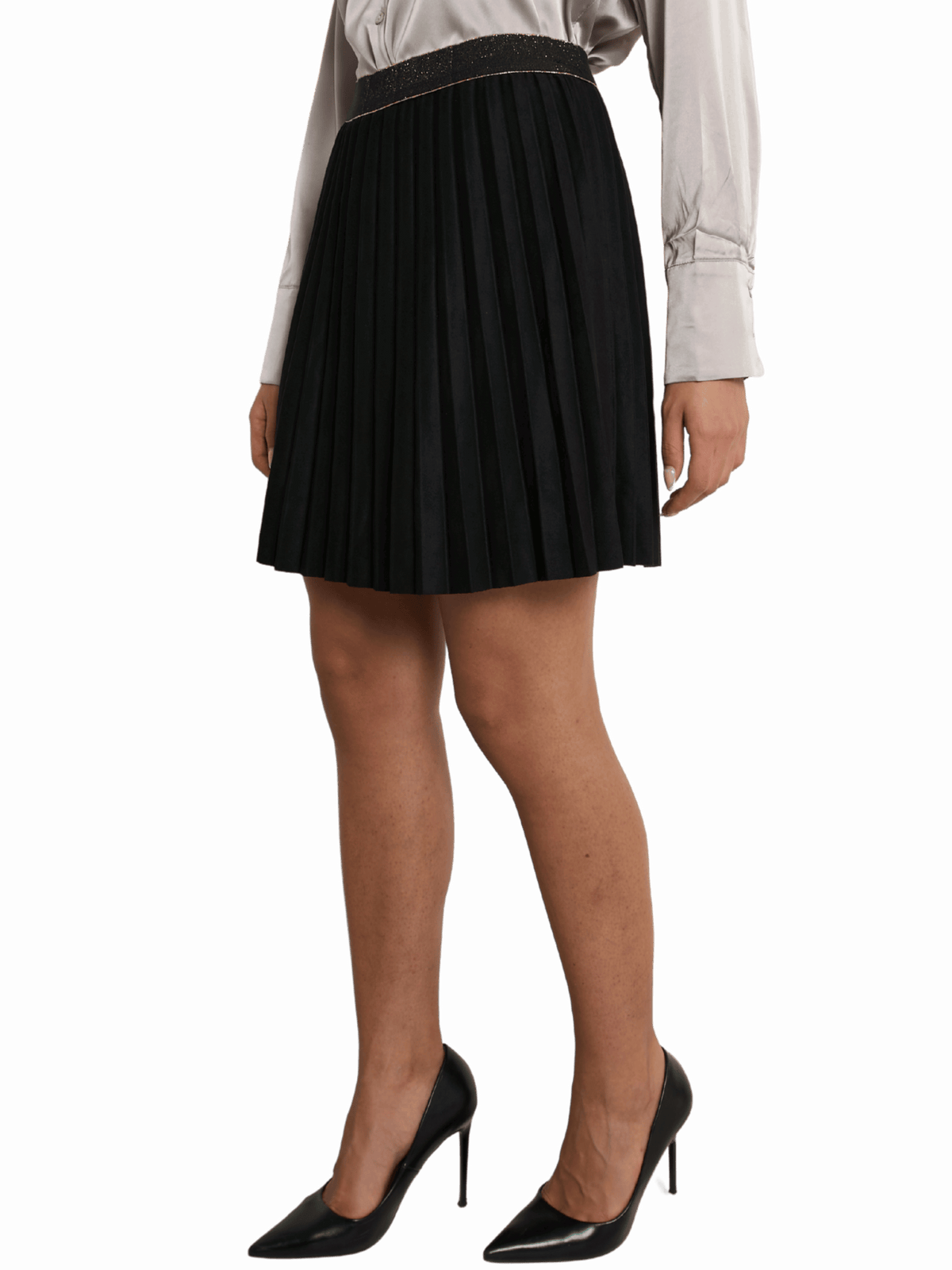 NEW - Jupe plissée noir uni