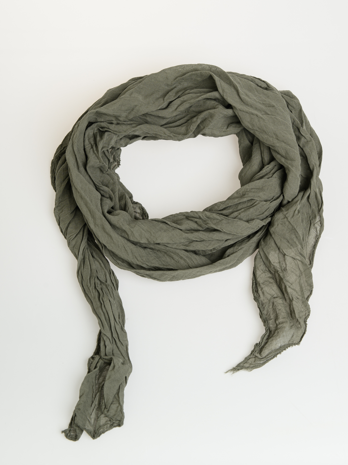 NEW - Foulard kaki foncé 100% coton