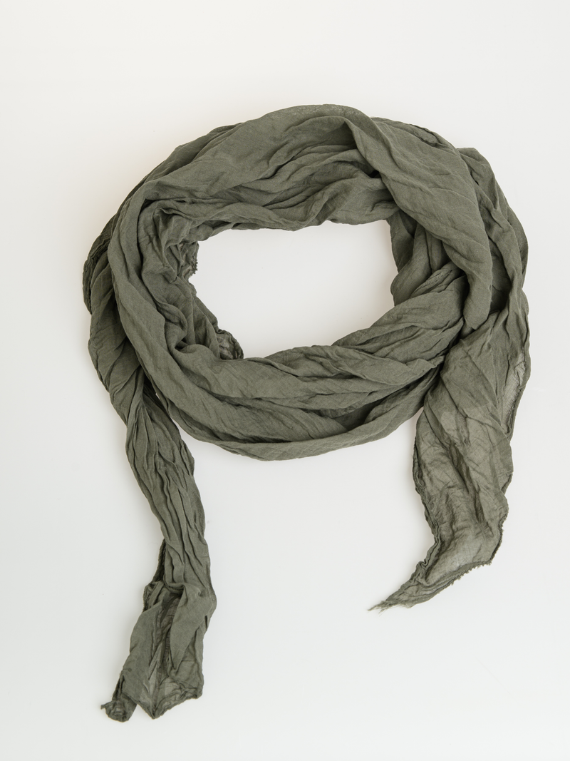 NEW - Foulard kaki foncé 100% coton