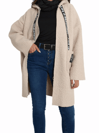 NEW - Manteau beige effet mouton retourné