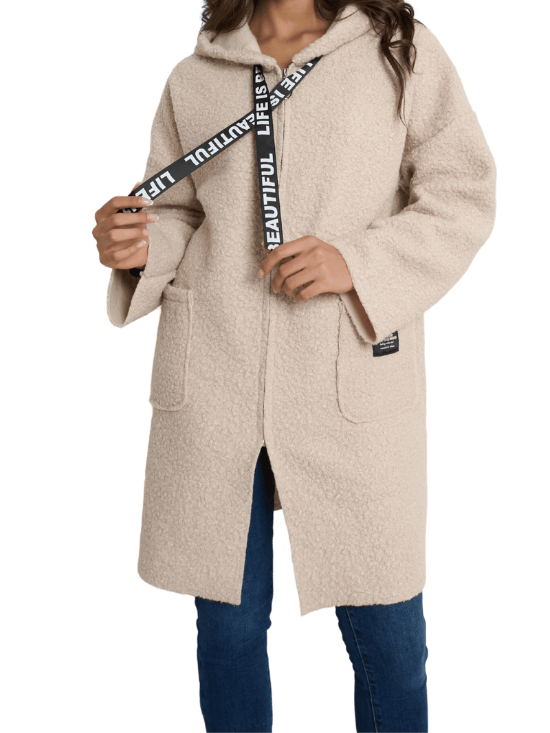 NEW - Manteau beige effet mouton retourné