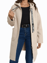NEW - Manteau beige effet mouton retourné