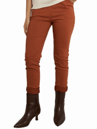 NEW - Pantalon orange brique à taille élastique avec cordon