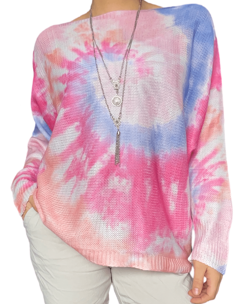 NEW - Chandail rose ''Tie Dye''